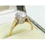 18ct Single Stone Diamond Ring. 1.