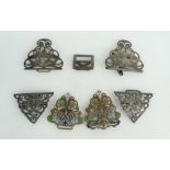 Ornate Silver nurses belt buckle hallmarked Birmingham 1904,