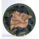 Moorcroft Year collectors plate 1993 Flying Bird, limited edition boxed with certificate.