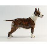 Royal Doulton English Bull Terrier HN1143 in brindle and white (restored tail)