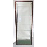 Victorian mahogany shop display cabinet, plate glass all around,