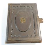 Victorian Royalty commemorative leather & brass photograph album containing many photos of Kings
