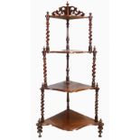 Victorian rosewood four tier Whatnot.