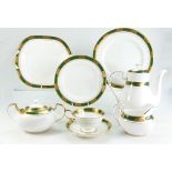 A large collection of Aynsley Empress Laurel dinnerware to include dinner plates, side plates,