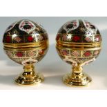 Royal Crown Derby Millennium Globe Thermometer and Barometer, commissioned by Sinclairs,