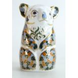 Royal Crown Derby paperweight Queensland Koala , limited edition for Sinclairs, gold stopper,