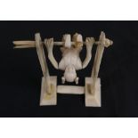 An interesting 19th century scarce articulated bone ' Trapeze Man ' figure,