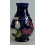 Moorcroft vase decorated in the Pansy design, height 12.