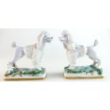 A pair of Chelsea/Samson porcelain French poodles.