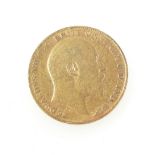 Gold Half Sovereign dated 1902.