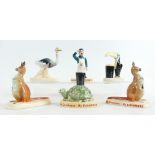 A collection of Carltonware original Guiness advertising figures comprising Kangaroos, Ostrich,