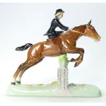 Beswick Lady side saddle on jumping horse 982.
