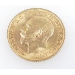 Full Sovereign gold coin George V 1914