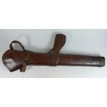 Boer War leather rifle scabbard marked D M & S Ltd, length 82cm.