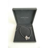 A Georg Jensen silver and haematite / hematite necklace,