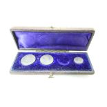 Maundy silver coin set, 1879 in original dated case, missing 2d.