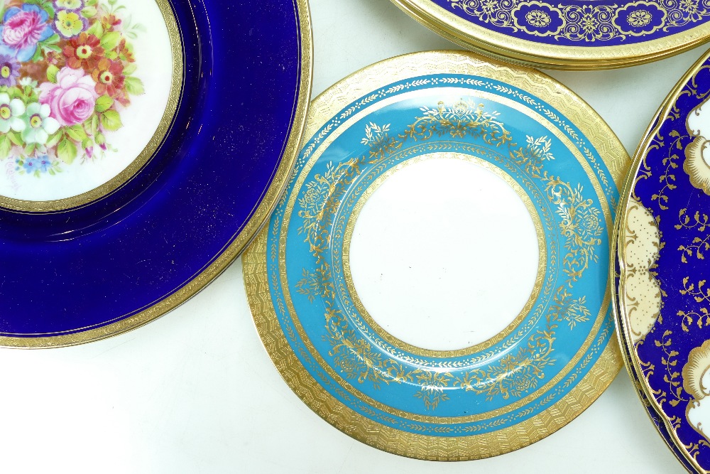 A good collection of Minton gilded and hand painted plates, (2 trays, - Image 5 of 6