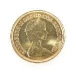 Gold Half Sovereign dated 1982.