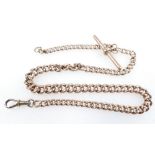 9ct hallmarked Gold Albert watch chain (clip not gold) 39.