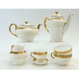 A large collection of Minton Buckingham tea, coffee and dinnerware, (2 trays, approx 40 items).