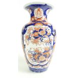 19th century Japanese porcelain vase decorated in the Imari design, height 36.