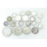 Collection of pre 1946 silver coins, including a few pre 1920 (91.