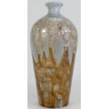 Cobridge Stoneware vase handpainted with potteries bottle kiln scenes dated 1999,