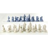A set of prestige Wedgwood Jasperware Chess pieces,