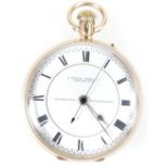 9ct gold pocket watch by White Co., Manchester. Admiralty watchmakers, total weight 98.9grams.