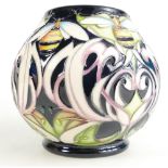 Moorcroft Dance of the Bumblebee vase. Shape RM2 height 10cm. Numbered Edition 13.