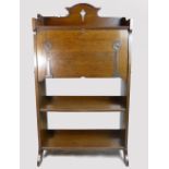 Art Nouveau style small oak students desk