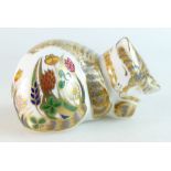 Royal Crown Derby paperweight Lavender Kitten 2002, limited edition for Goviers with certificate,