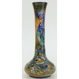 Moorcroft vase decorated with Peacock Feathers design and dated 1996,