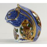 Royal Crown Derby paperweight Debenhams Squirrel with gold stopper and boxed