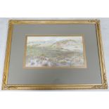 Wilmot Pilsbury. Watercolour painting of Southport Sandhills in gilt frame, 36.