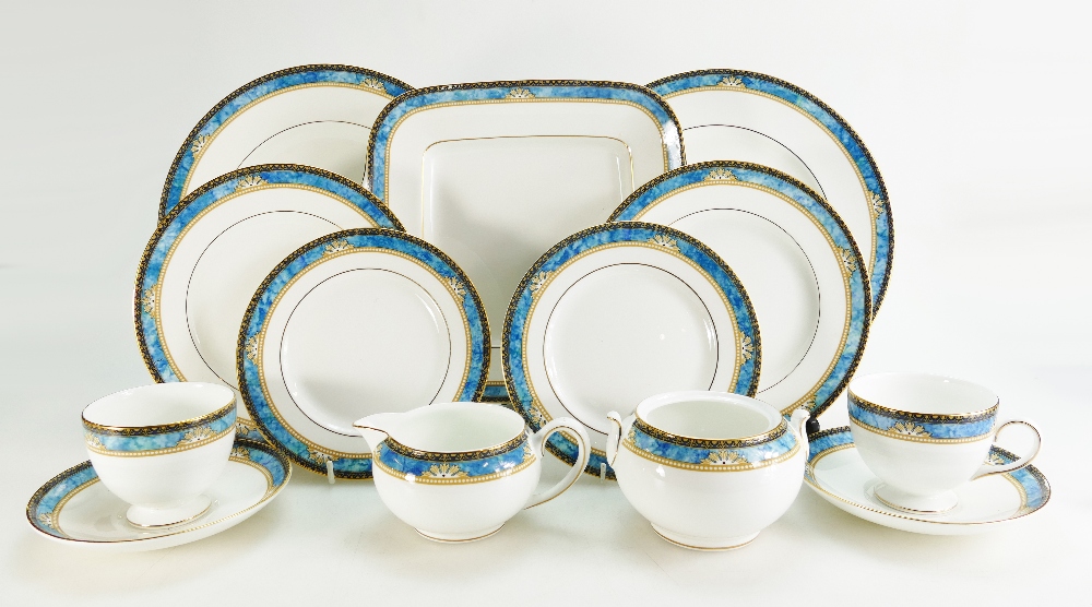 Wedgwood dinner and tea set in the Curzon design including oval platters, plates,