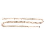 Victorian Rose gold graduated link Albert chain, length 59cm, 65.2 grams.