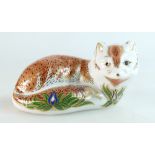 Royal Crown Derby paperweight Leicestershire Fox, limited edition for Wheelers of Loughborough,