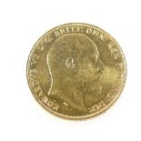 Gold Full Sovereign dated 1910.