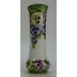 William Moorcroft Macintyre vase decorated in the Pansy design on white ground, height 24.