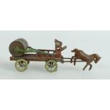 French early 20th century miniature cold painted metal horse,