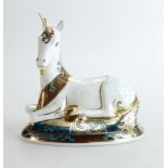 Royal Crown Derby paperweight Unicorn,