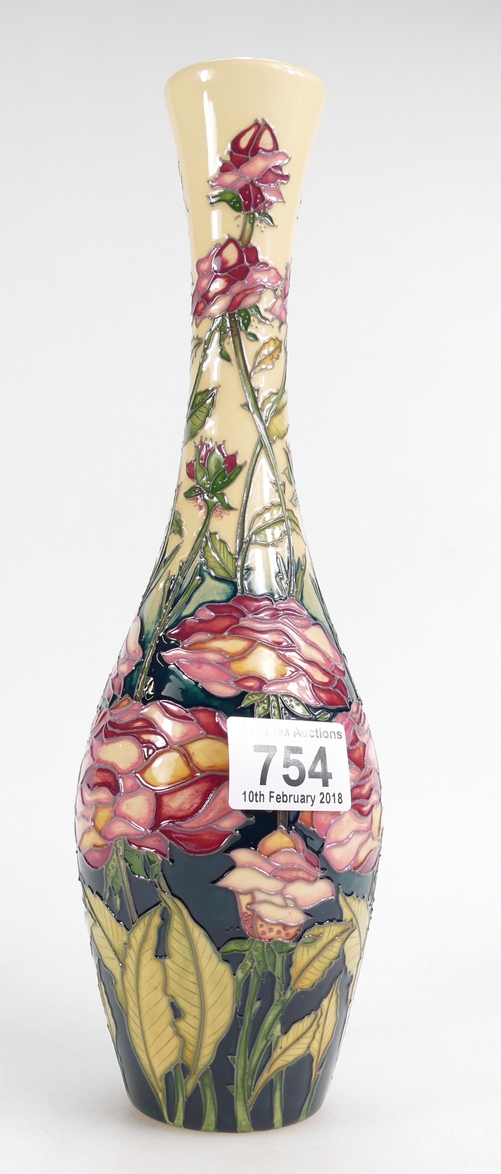 Moorcroft Centifolia vase Ltd. Ed. 2/75