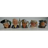 Royal Doulton small character jugs Long