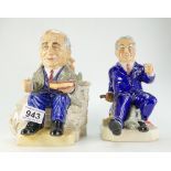 A pair of Kevin Francis character jugs B