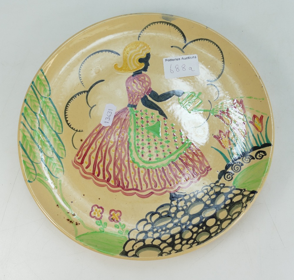 A hand decorated Wedgwood plate dated 19