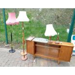 Mid century items including standard lamps, table lamps,