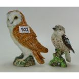 Beswick Kookaburra 1159 and Owl 1046(2)