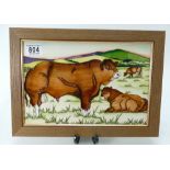 Moorcroft Limousin Bulls plaque ( from the countryside collection).