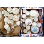 A mixed collection of ceramic items to include Melba gilt decorated part teaset,
